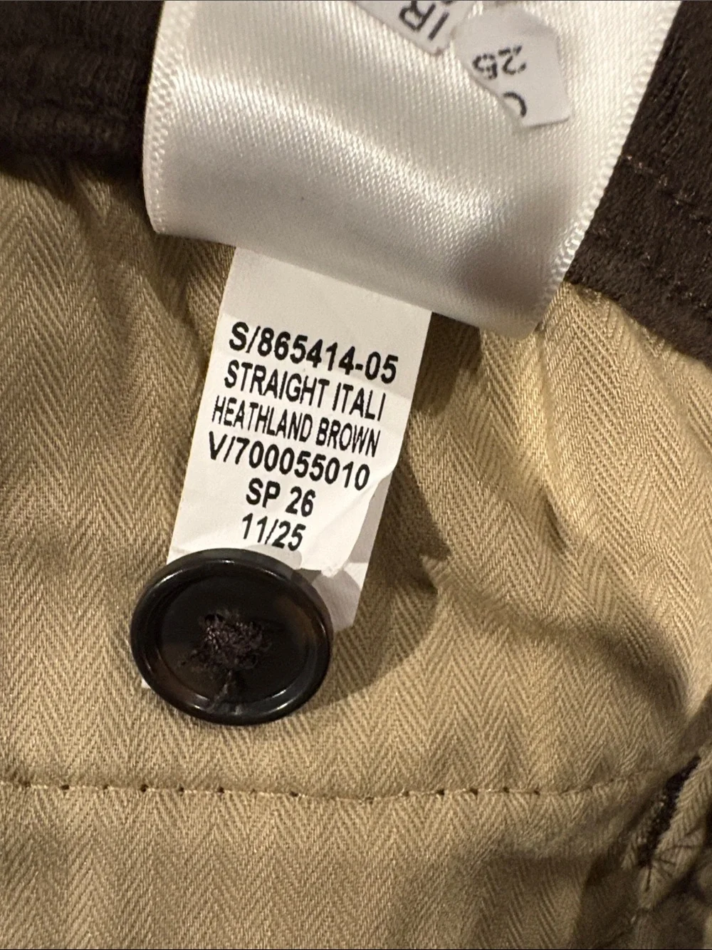 NWOT Banana Republic Straight Italian Linen Cotton Pull on Brownstone Pant Sz L